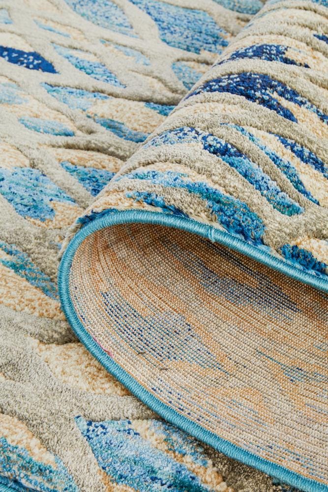 Rug Culture Rugs Dreamscape Ropes Modern Blue Runner Rug