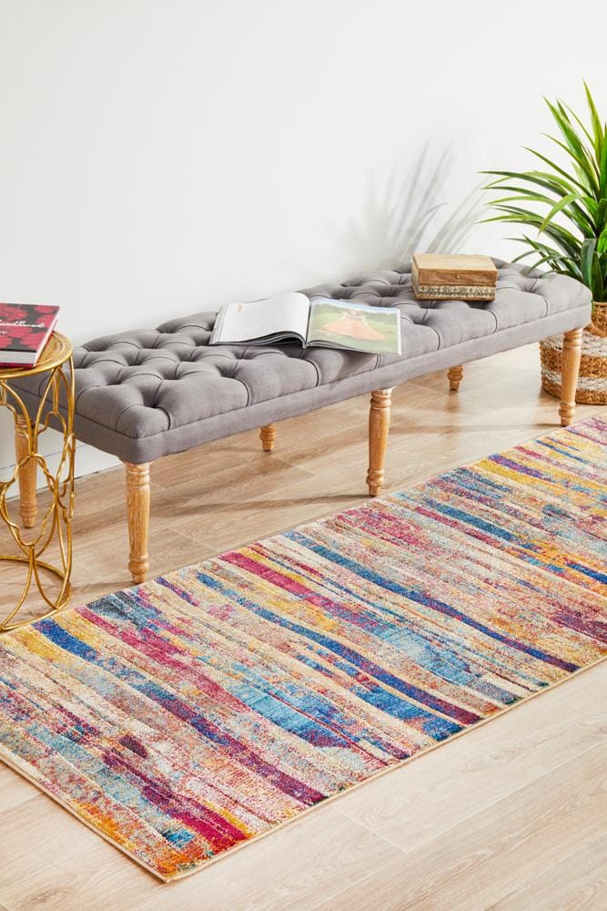 Rug Culture Rugs Dreamscape Strokes Modern Raspberry Runner Rug
