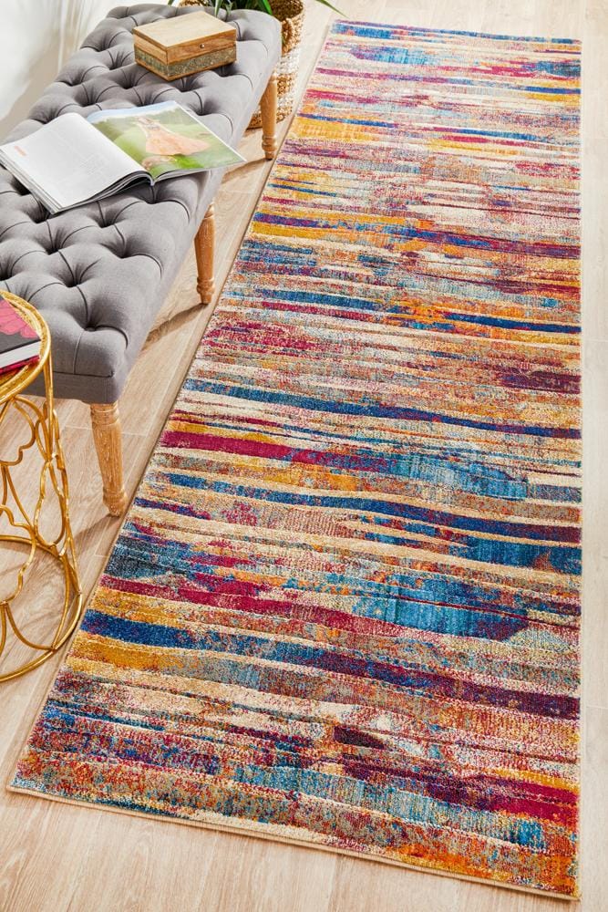 Rug Culture Rugs Dreamscape Strokes Modern Raspberry Runner Rug