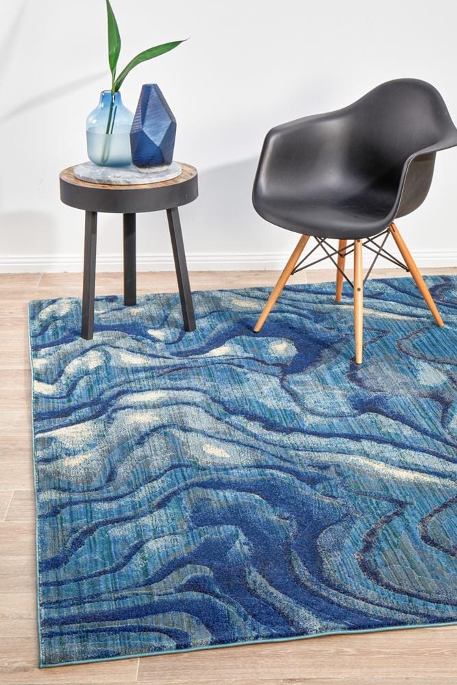 Rug Culture Rugs Dreamscape Waves Modern Indigo Rug