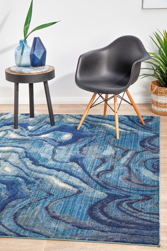 Rug Culture Rugs Dreamscape Waves Modern Indigo Rug
