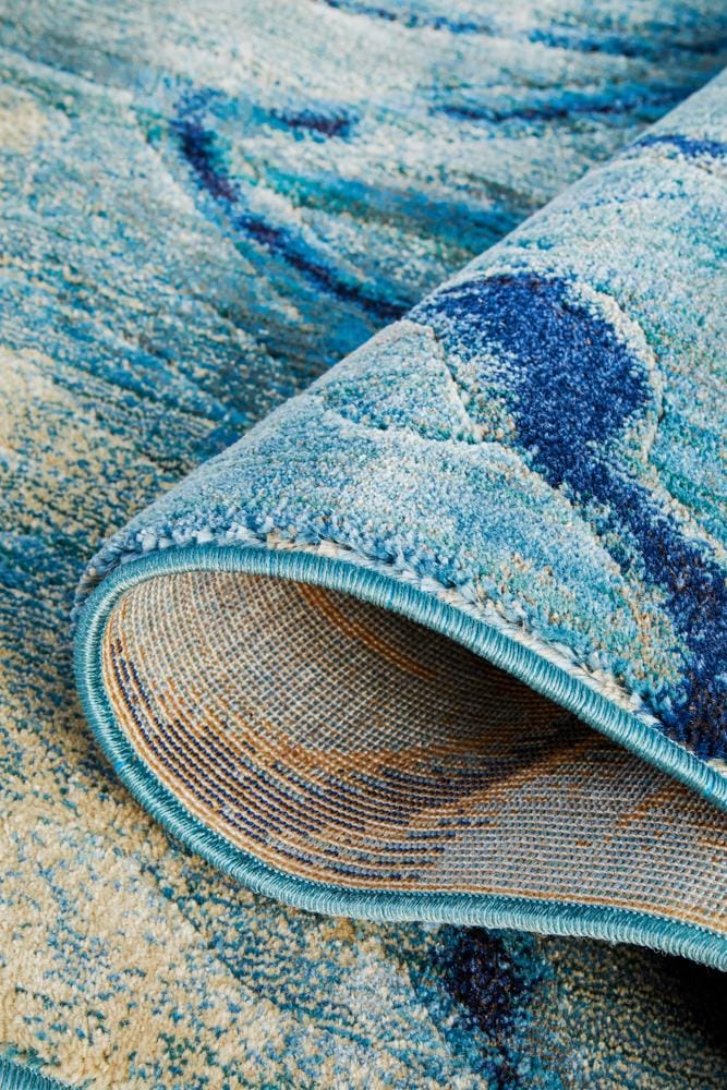 Rug Culture Rugs Dreamscape Waves Modern Indigo Runner Rug