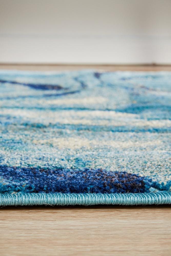 Rug Culture Rugs Dreamscape Waves Modern Indigo Runner Rug