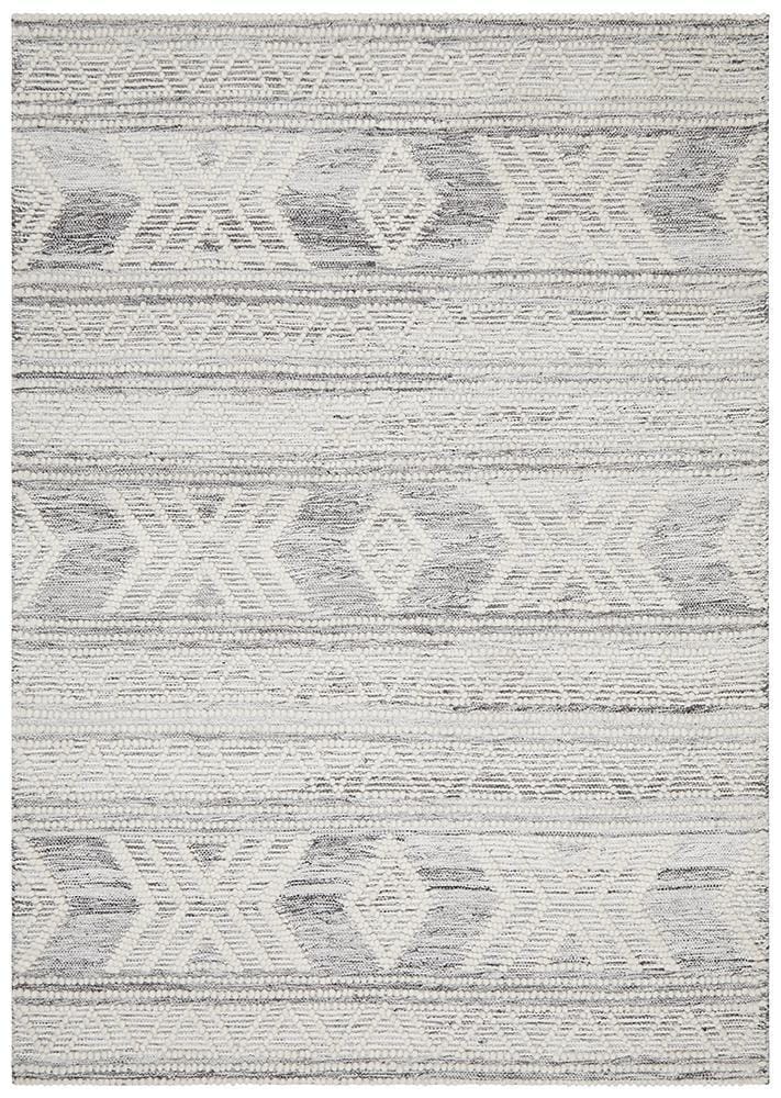 Rug Culture Rugs Esha Woven Tribal Rug Silver Grey