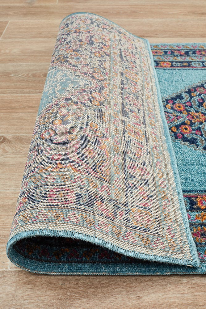 Rug Culture Rugs Eternal Whisper Diamond Blue Runner Rug