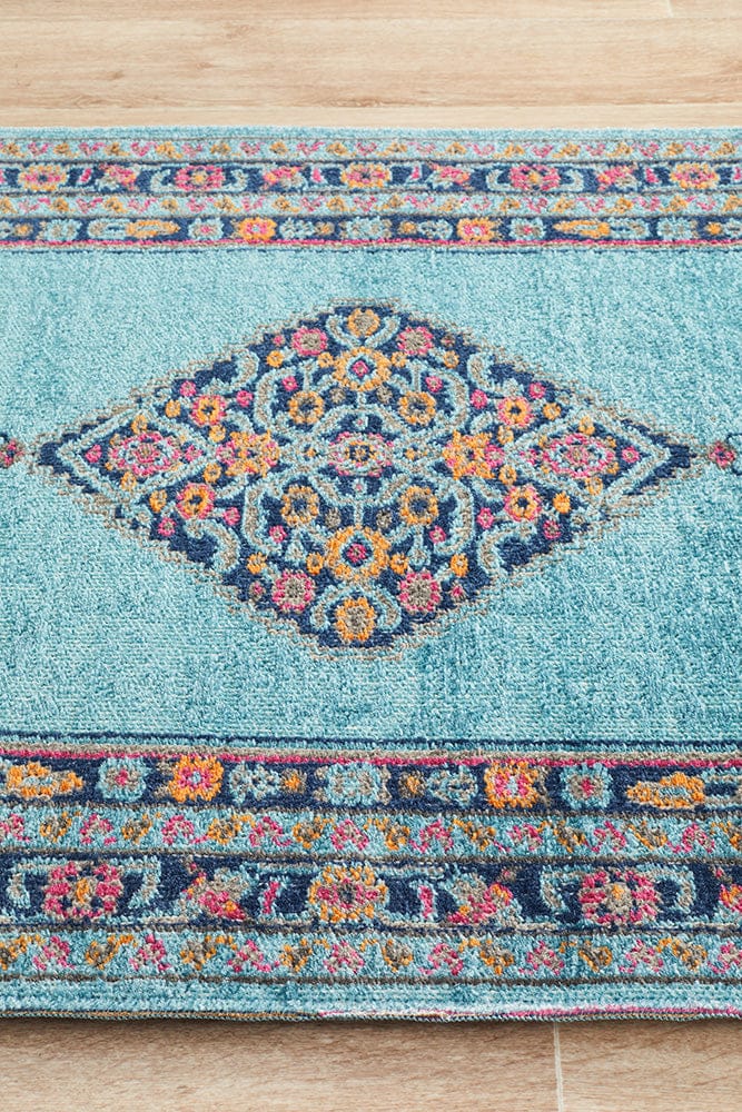 Rug Culture Rugs Eternal Whisper Diamond Blue Runner Rug
