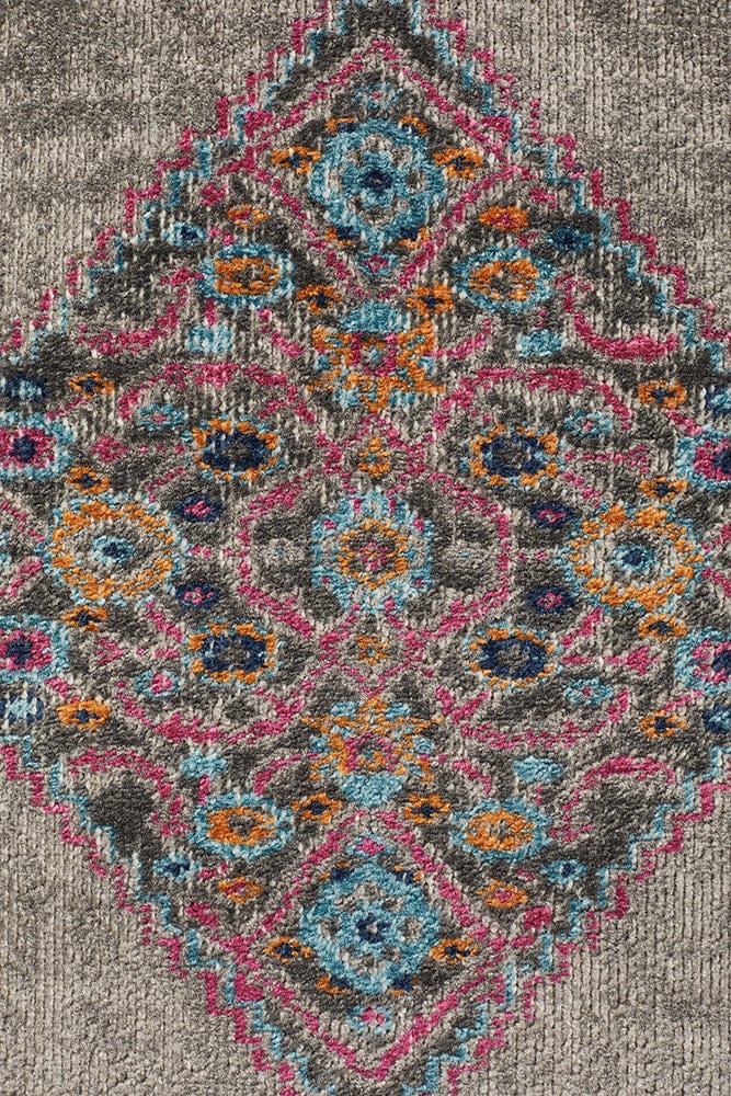 Rug Culture Rugs Eternal Whisper Diamond Grey Runner Rug