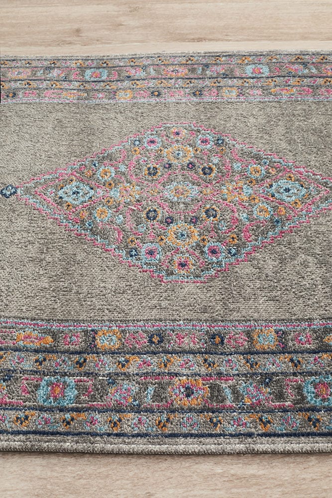 Rug Culture Rugs Eternal Whisper Diamond Grey Runner Rug