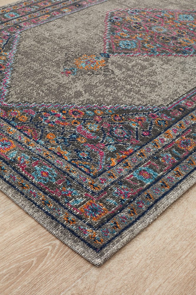 Rug Culture Rugs Eternal Whisper Diamond Grey Runner Rug