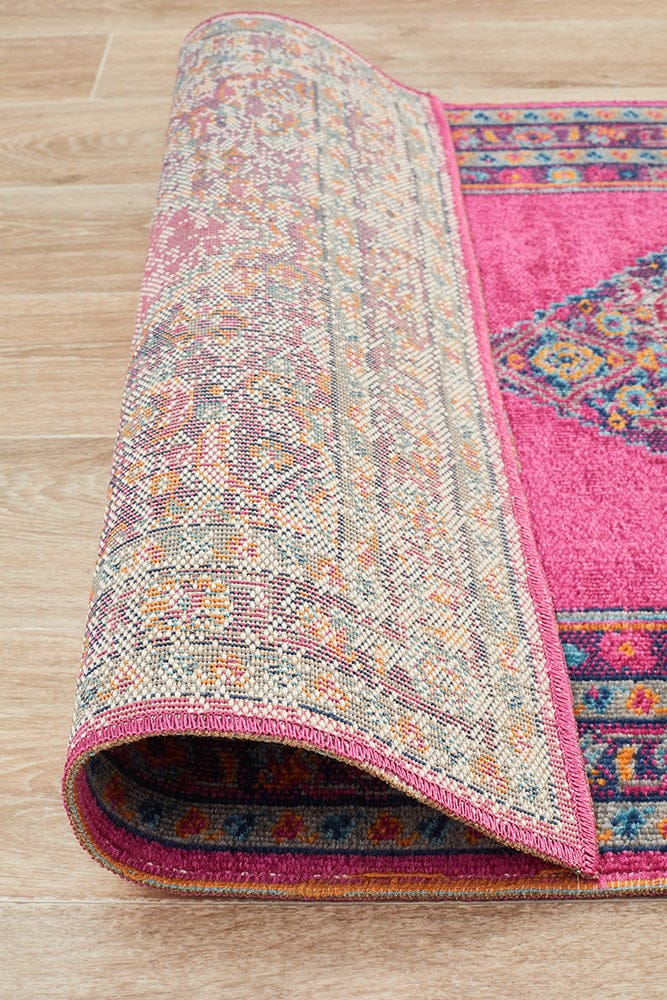 Rug Culture Rugs Eternal Whisper Diamond Pink Runner Rug