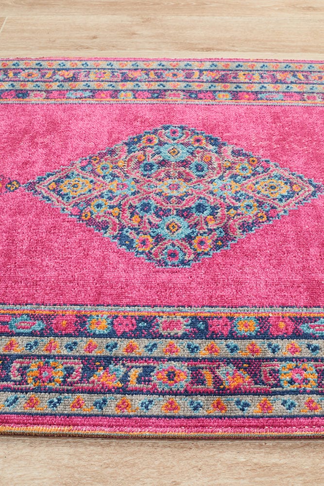 Rug Culture Rugs Eternal Whisper Diamond Pink Runner Rug