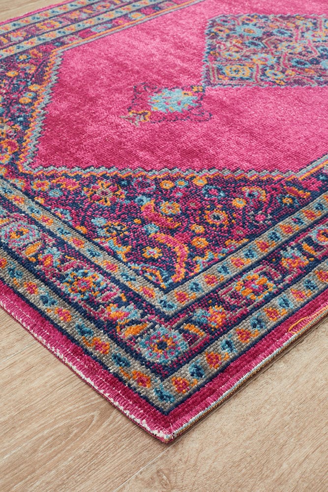 Rug Culture Rugs Eternal Whisper Diamond Pink Runner Rug