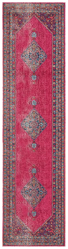 Rug Culture Rugs Eternal Whisper Diamond Pink Runner Rug