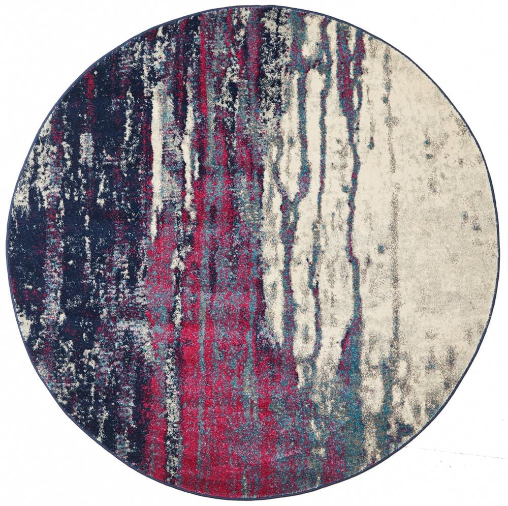 Rug Culture Rugs Evoke Bedrock Stone Transitional Round Rug