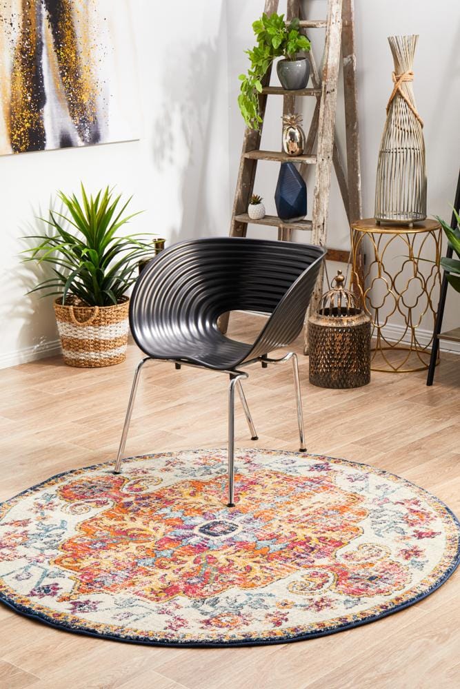 Rug Culture Rugs Evoke Carnival White Transitional Round Rug