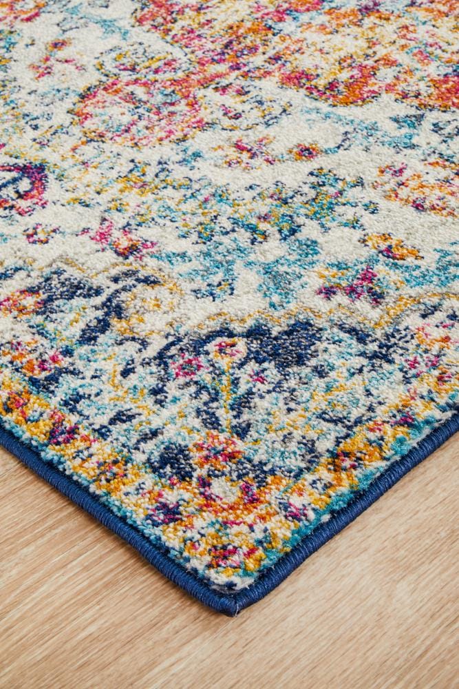 Rug Culture Rugs Evoke Carnival White Transitional Runner Rug