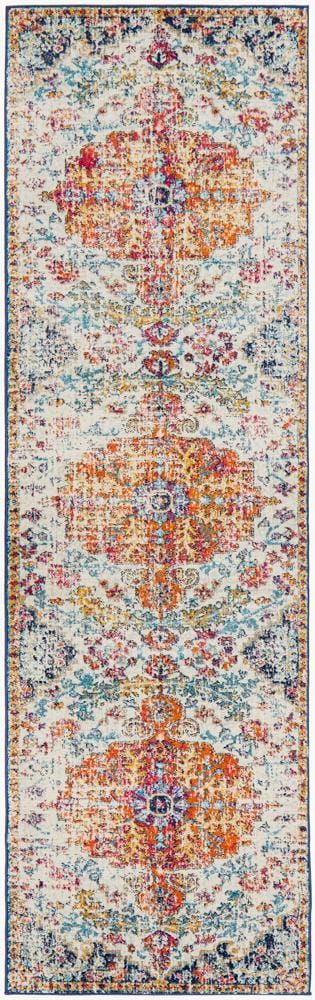 Rug Culture Rugs Evoke Carnival White Transitional Runner Rug