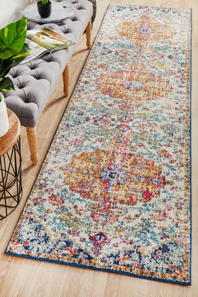 Rug Culture Rugs Evoke Carnival White Transitional Runner Rug