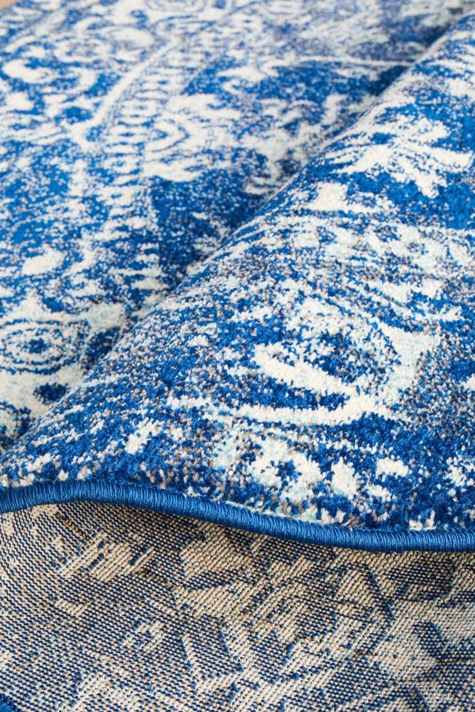 Rug Culture Rugs Evoke Contrast Navy Transitional Round Rug