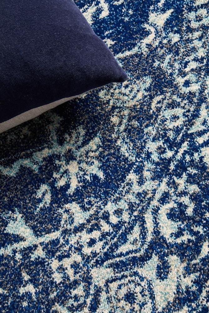 Rug Culture Rugs Evoke Contrast Navy Transitional Round Rug
