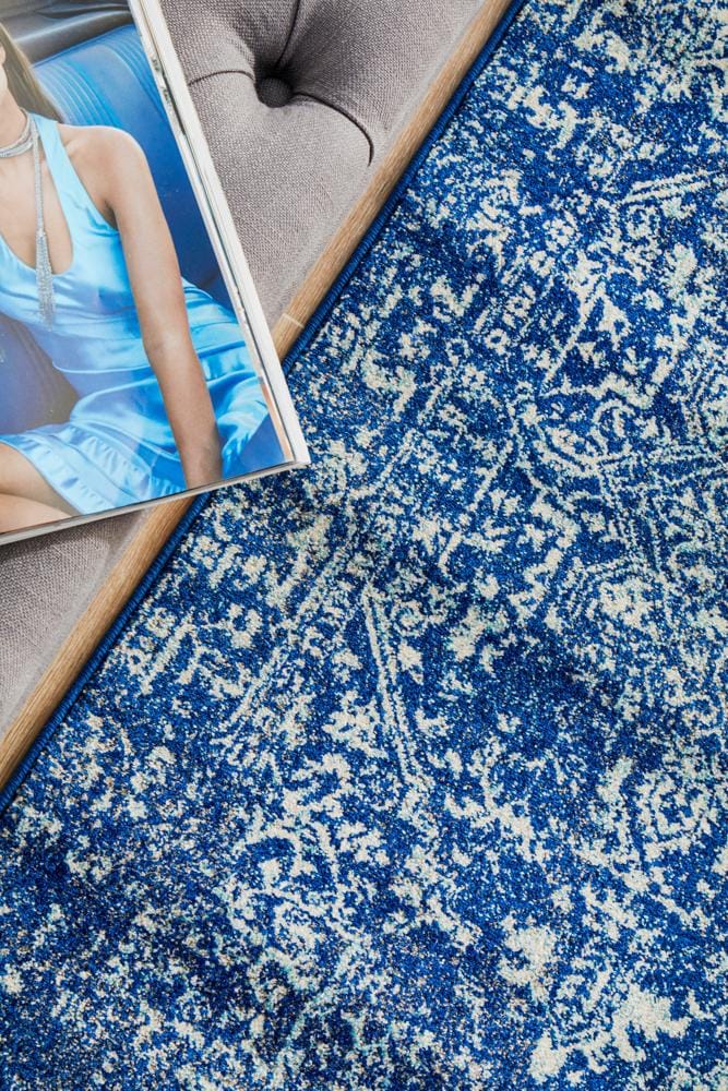 Rug Culture Rugs Evoke Contrast Navy Transitional Runner Rug
