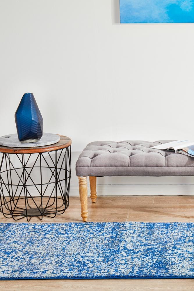 Rug Culture Rugs Evoke Contrast Navy Transitional Runner Rug