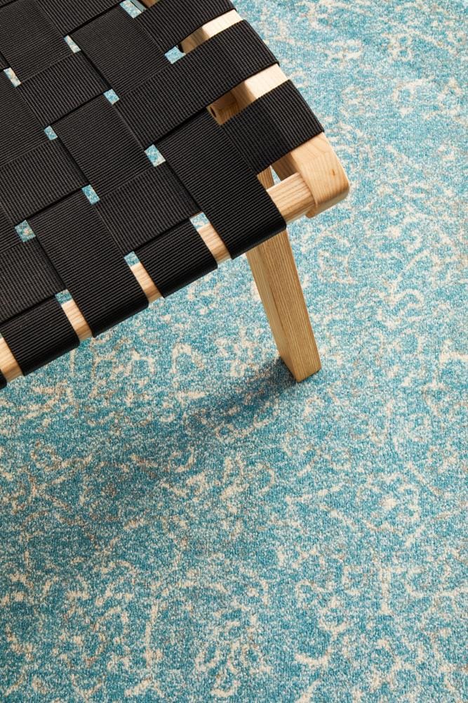 Rug Culture Rugs Evoke Depth Blue Transitional Round Rug