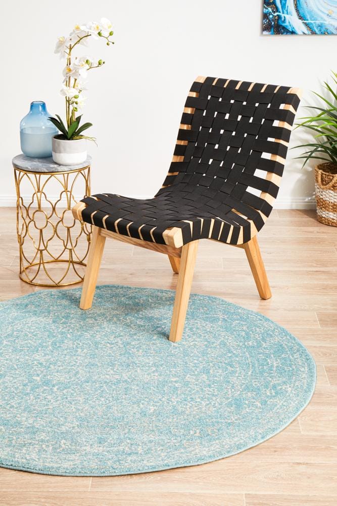 Rug Culture Rugs Evoke Depth Blue Transitional Round Rug