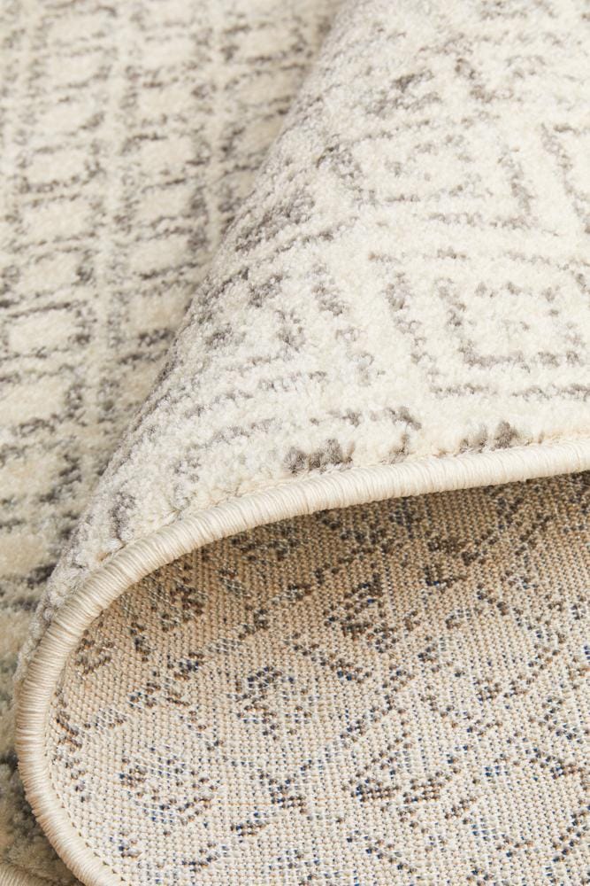 Rug Culture Rugs Evoke Diamond Grey Transitional Round Rug