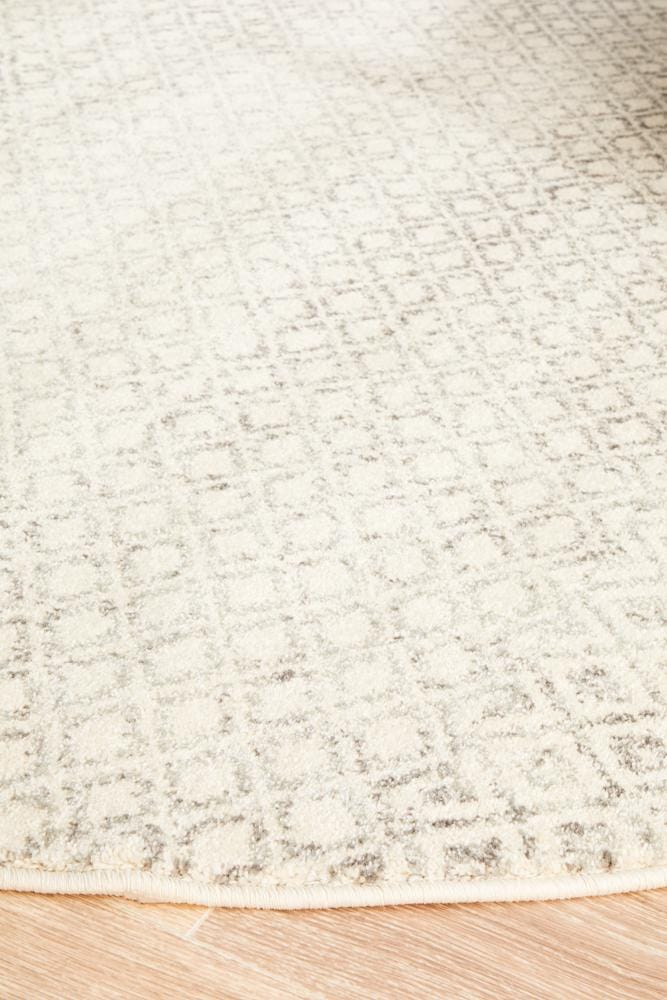 Rug Culture Rugs Evoke Diamond Grey Transitional Round Rug