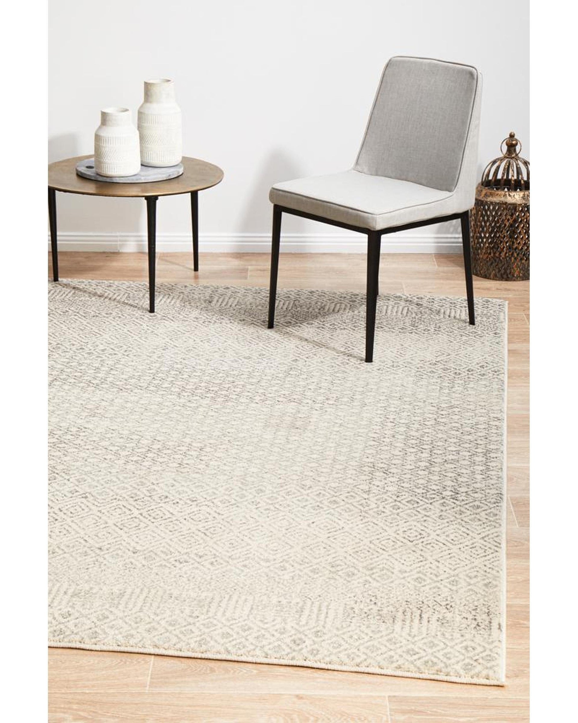Rug Culture Rugs Evoke Diamond Grey Transitional Rug