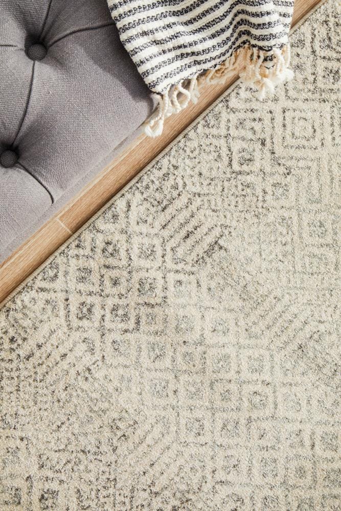 Rug Culture Rugs Evoke Diamond Grey Transitional Runner Rug