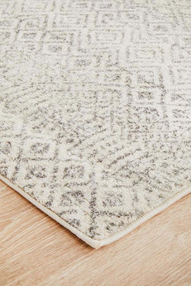 Rug Culture Rugs Evoke Diamond Grey Transitional Runner Rug