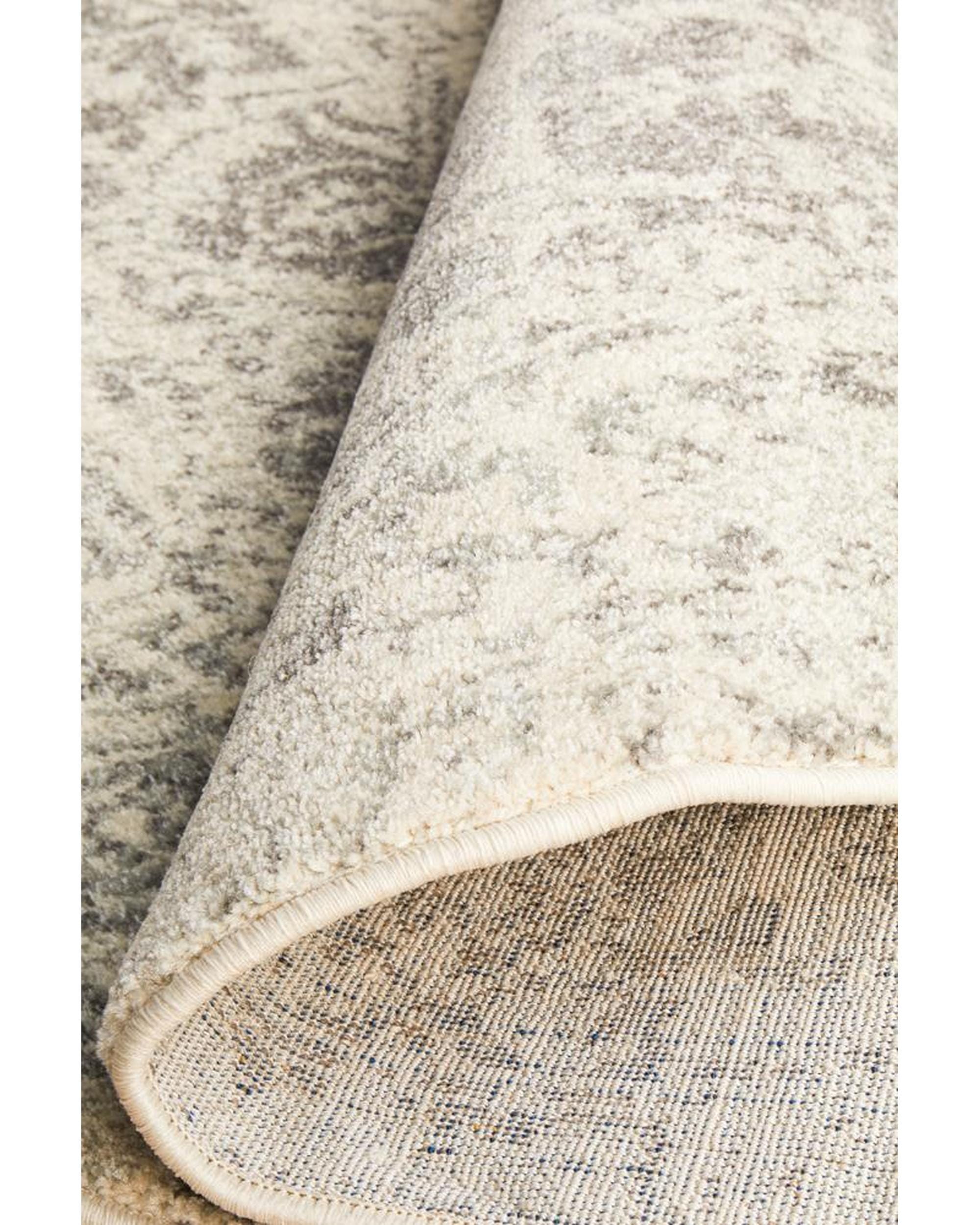 Rug Culture Rugs Evoke Dream White Silver Transitional Round Rug