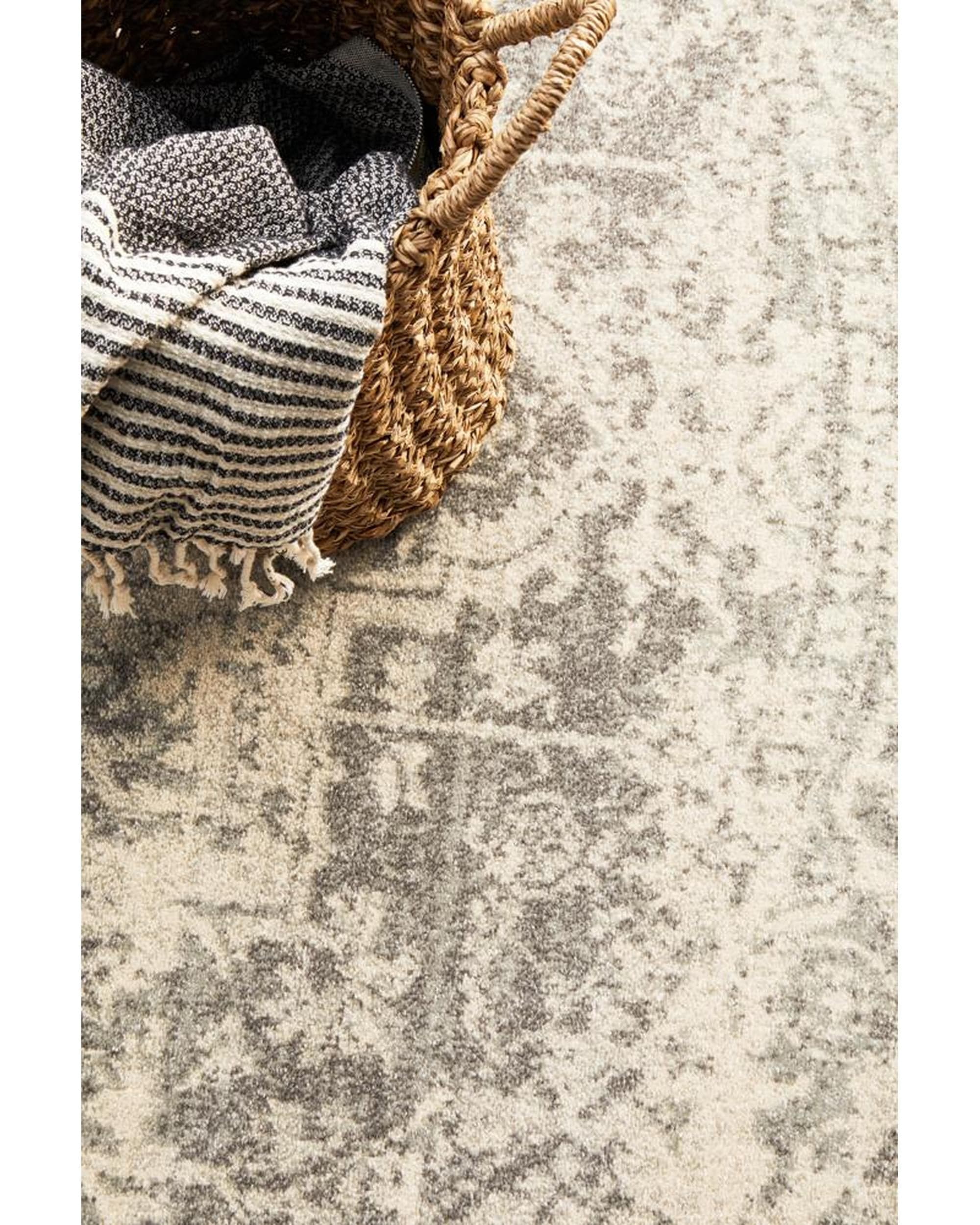 Rug Culture Rugs Evoke Dream White Silver Transitional Round Rug