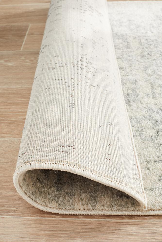 Rug Culture Rugs Evoke Dream White Silver Transitional Runner Rug
