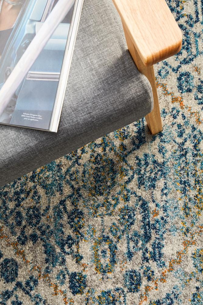 Rug Culture Rugs Evoke Duality Silver Transitional Round Rug