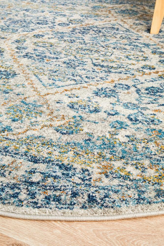 Rug Culture Rugs Evoke Duality Silver Transitional Round Rug