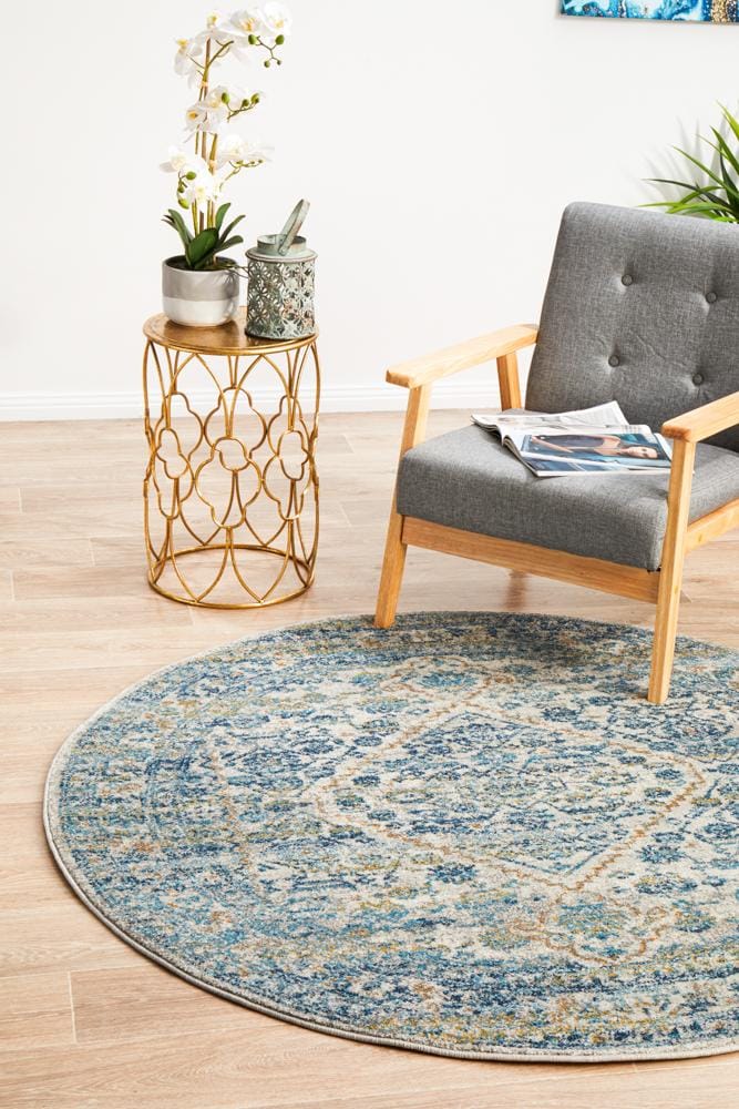 Rug Culture Rugs Evoke Duality Silver Transitional Round Rug
