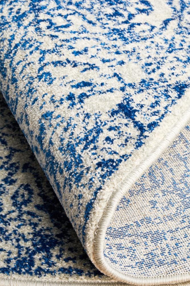 Rug Culture Rugs Evoke Frost Blue Transitional Round Rug