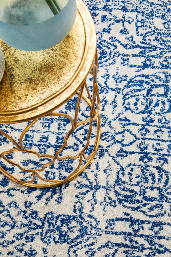 Rug Culture Rugs Evoke Frost Blue Transitional Round Rug
