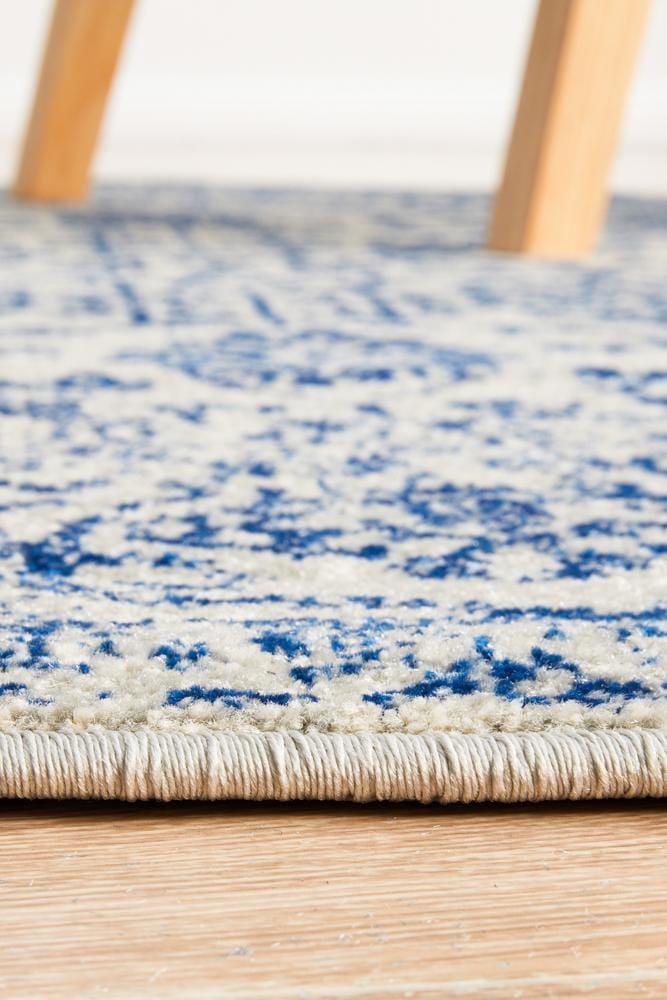 Rug Culture Rugs Evoke Frost Blue Transitional Round Rug