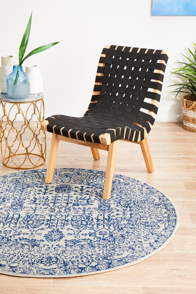Rug Culture Rugs Evoke Frost Blue Transitional Round Rug
