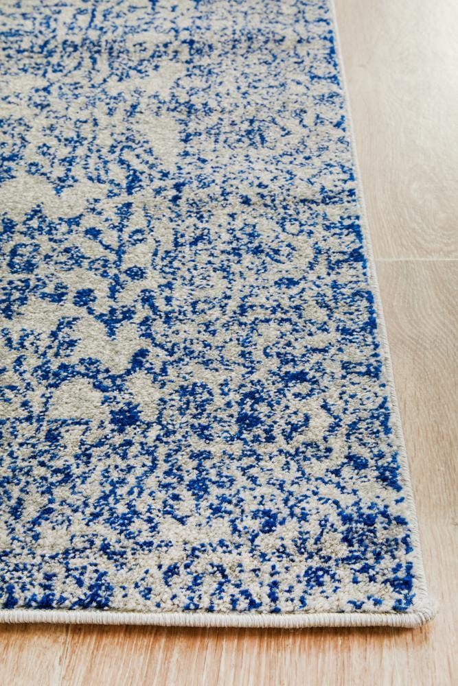 Rug Culture Rugs Evoke Frost Blue Transitional Runner Rug