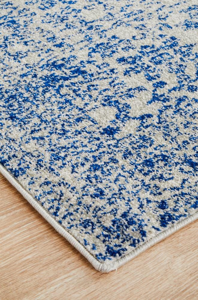 Rug Culture Rugs Evoke Frost Blue Transitional Runner Rug