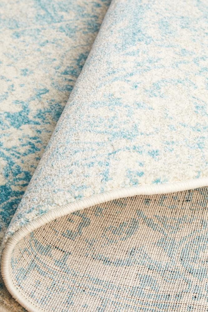 Rug Culture Rugs Evoke Glacier White Blue Transitional Round Rug