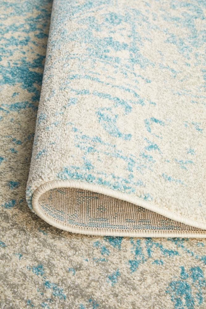 Rug Culture Rugs Evoke Glacier White Blue Transitional Rug