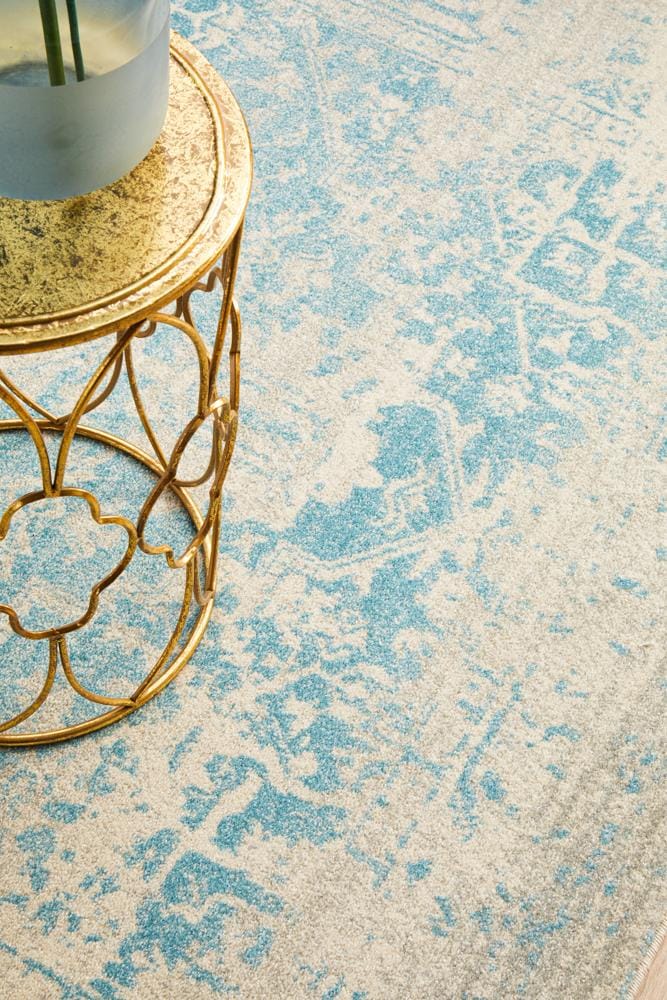 Rug Culture Rugs Evoke Glacier White Blue Transitional Rug