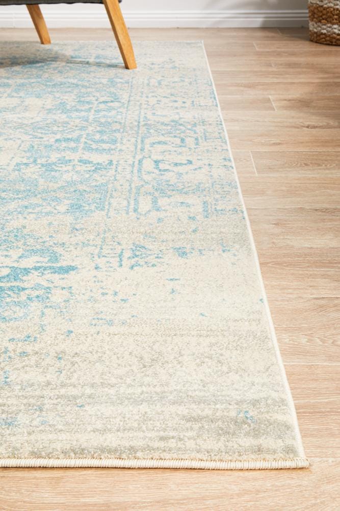 Rug Culture Rugs Evoke Glacier White Blue Transitional Rug