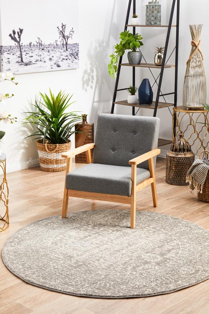 Rug Culture Rugs Evoke Homage Grey Transitional Round Rug